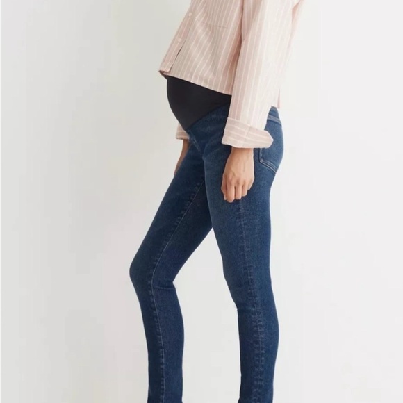 NWT Madewell Maternity Over-The-Belly Skinny Jeans MB508 Tencel Size 28 - Picture 1 of 11
